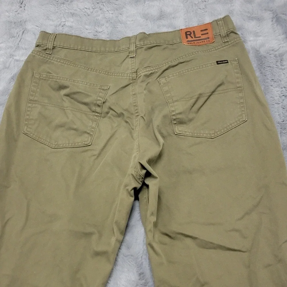 Vintage Polo Jeans‎ Co Ralph Lauren Jeans Mens 36x32 Olive Green Wide Leg Y2K